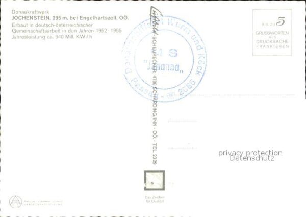 Engelhartszell Donau Oberoesterreich Fliegeraufnahme Donaukraftwerk Jochenst – Bild 2