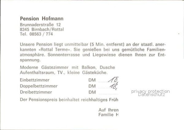 Birnbach Pension Hofmann – Bild 2