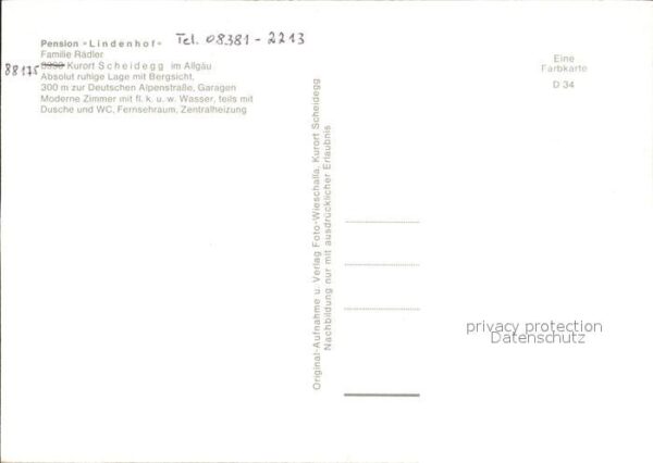 Scheidegg Allgaeu Pension Lindenhof – Bild 2