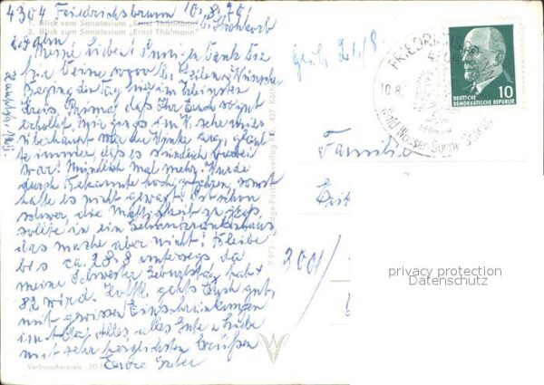 Friedrichsbrunn Harz Blick vom Sanatorium Ernst Thälmann – Bild 2
