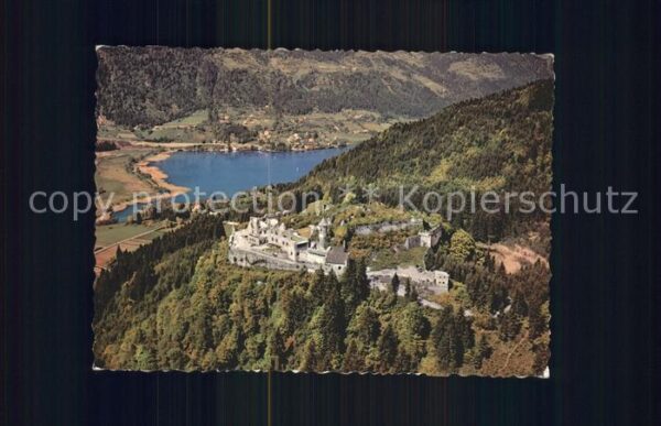 Ossiachersee Ruine Landskron Fliegeraufnahme