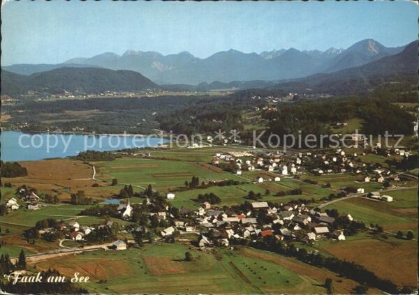 Faak am See Finkenstein Fliegeraufnahme Karawankenhauptkamm