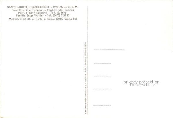 Schenna Meran Stafell-Hütte Hirzer-Gebiet – Bild 2