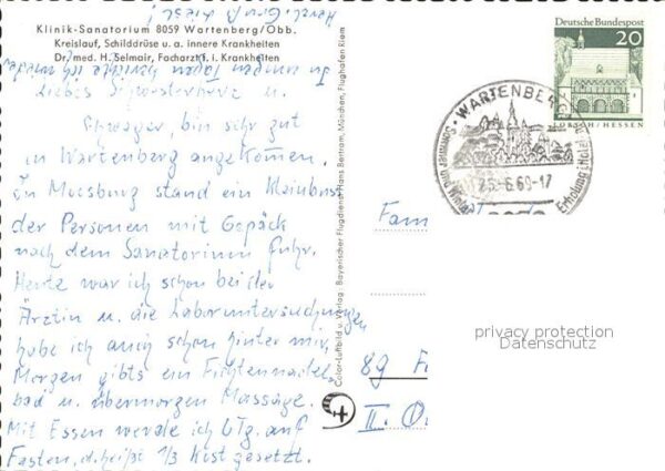 Wartenberg Oberbayern Fliegeraufnahme Klinik-Sanatorium – Bild 2