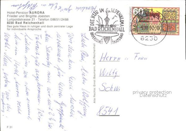 Bad Reichenhall Hotel Pension Aurora – Bild 2