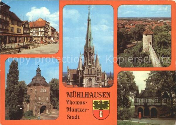 Muehlhausen Thueringen Steinweg Marienkirche Stadtmauer