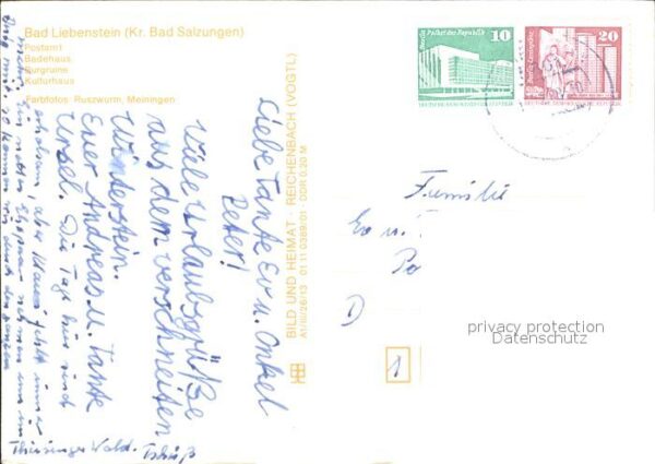 Bad Liebenstein Postamt Badehaus Burgruine Kulturhaus – Bild 2