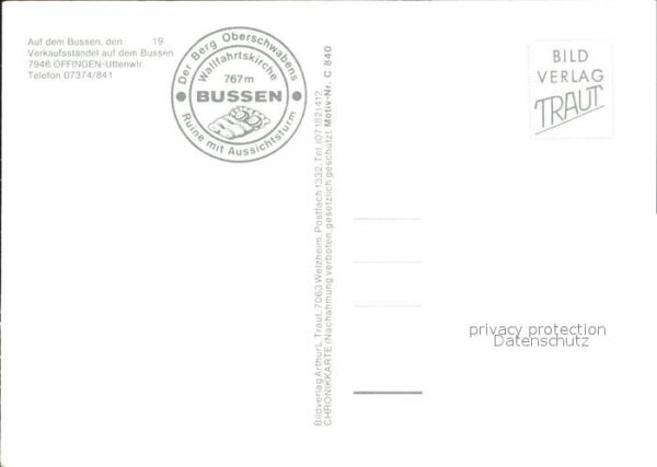 Offingen Uttenweiler Marien-Wallfahrts-Kirche Bussenhaus Bur – Bild 2
