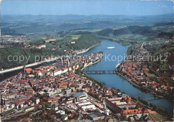 Passau Donau Inn Fliegeraufnahme