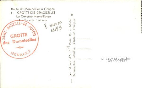 Hoehlen Caves Grottes Grotte des Demoiselles Grande Colonne S – Bild 2