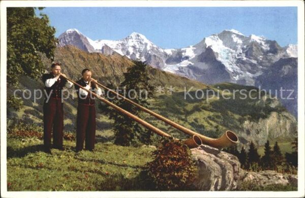 Alphorn Alphornbläser Eiger-Mönch-Jungfrau