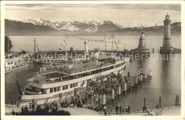 Motorschiffe MS Allgäu Lindau Bodensee Hafen