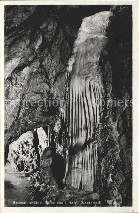 Hoehlen Caves Grottes Baumannshöhle Rübeland Harz Wasserfall