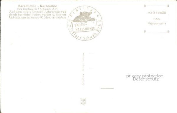 Hoehlen Caves Grottes Bärenhöhle-Karlshöhle Erpfingen – Bild 2