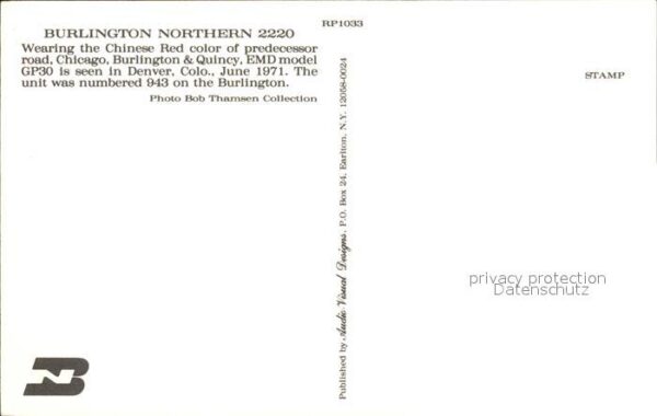 Eisenbahn Burlington Northern 2220 – Bild 2