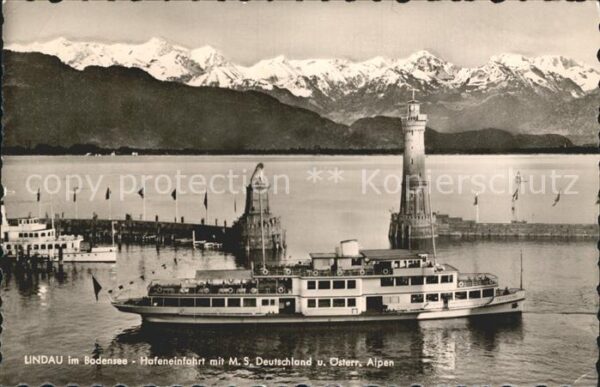 Motorschiffe M.S. Deutschland Lindau Bodensee Hafene