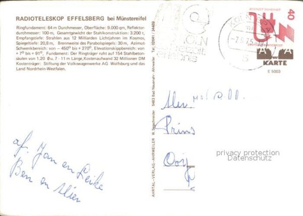 Astronomie Radioteleskop Effelsberg Münstereifel – Bild 2