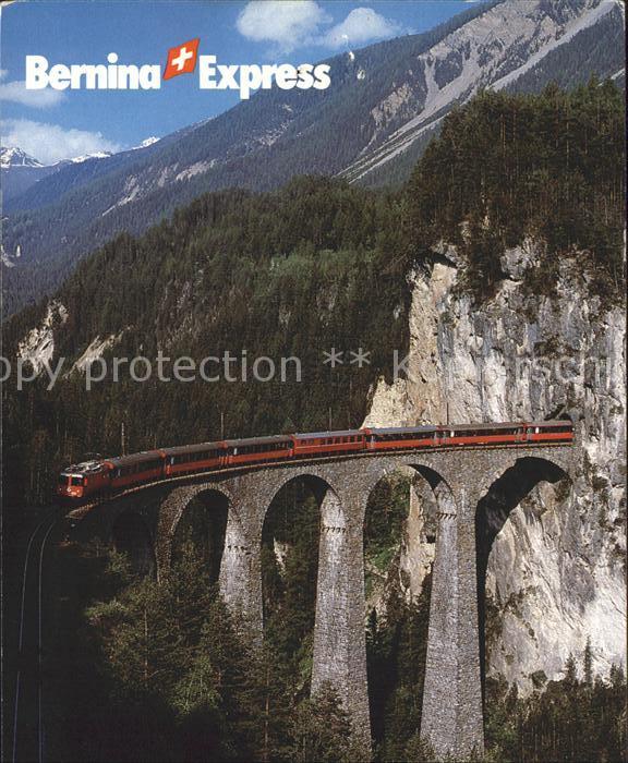 Eisenbahn Bernina-Express Landwasser-Viadukt Fili