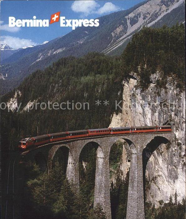 Eisenbahn Bernina-Express Landwasser-Viadukt Fili