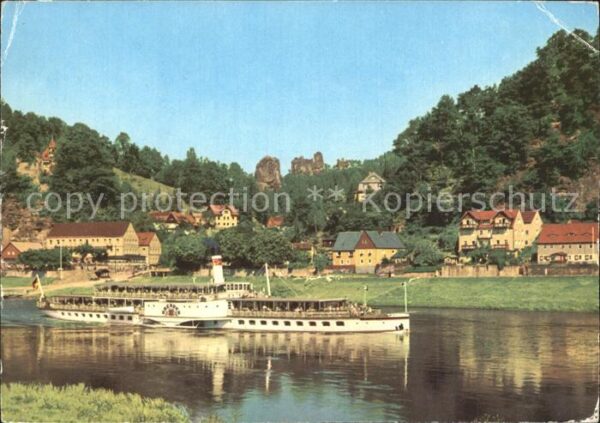 Dampfer Seitenrad Dresden Rathen Talwächter Lokomotive La