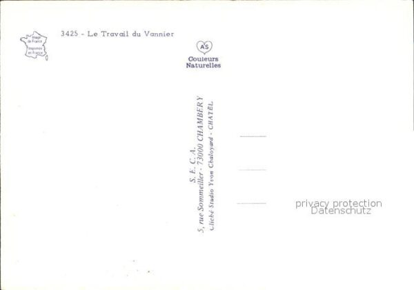 Handwerk Vannier Korbflechter Frankreich – Bild 2