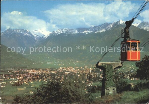 Seilbahn Haflinger Meran Merano Funivia Avelengo