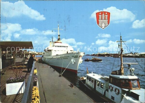 Schiffe Ships Navires Wappen von Hamburg St. Pauli-Landungsbr