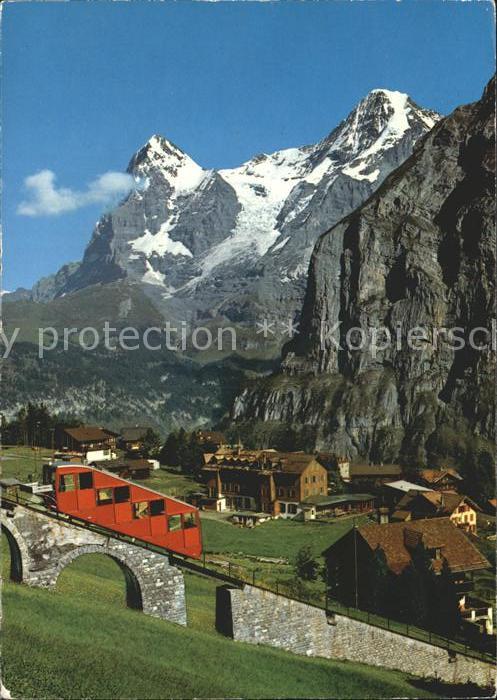 Zahnradbahn Allmendhubelbahn Mürren Eiger Mönch