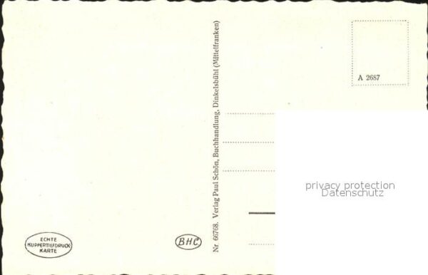 Dinkelsbuehl Wörnitztor Kupfertiefdruck – Bild 2