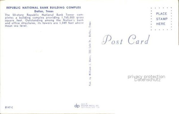 Dallas Texas Republic National Bank Building Skyscra – Bild 2