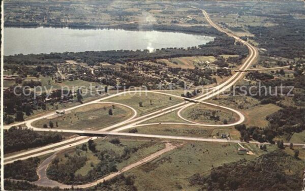 Syracuse New York New York State Thruway aerial view of S