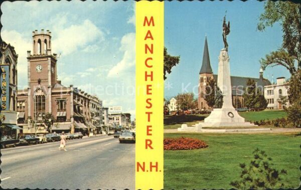 Manchester New Hampshire Elm Street City Hall Victory Park Monum