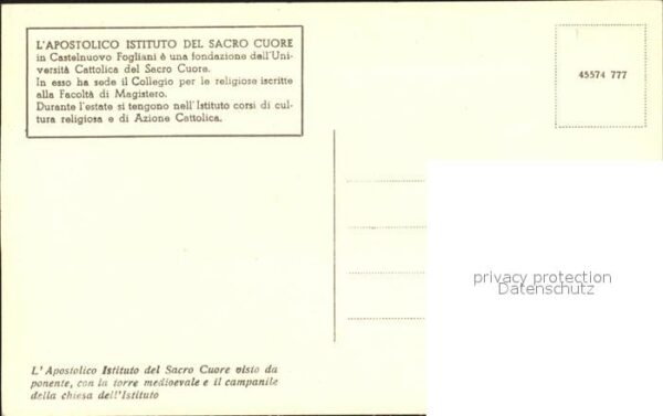Castelnuovo Fogliani Apostolico Istituto del Sacro Cuore – Bild 2