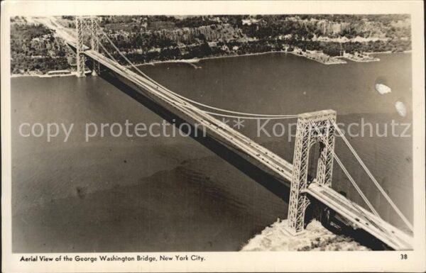 New York City George Washington Bridge Hudson River a