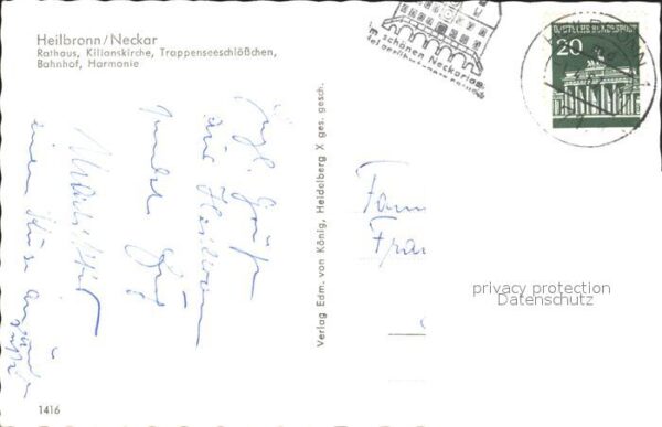 Heilbronn Neckar Rathaus Kilianskirche Trappenseeschlöss – Bild 2
