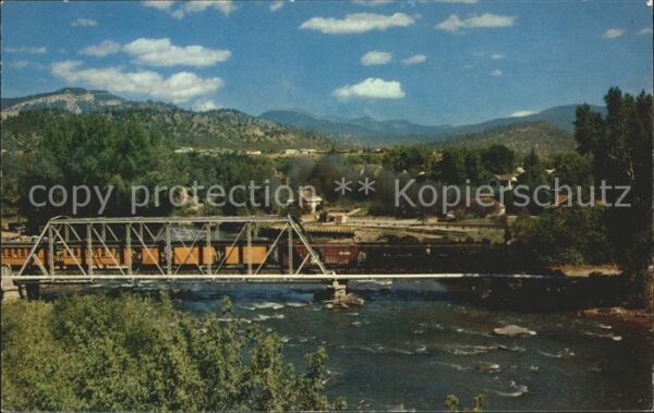 Durango Colorado Narrow Gauge Passenger Train Animas Riv