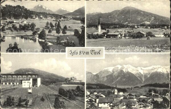 Igls Tirol Gesamtansicht mit Alpenpanorama Bergbah