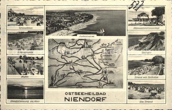 Niendorf Ostseebad Strand Hafen Abendstimmung Luftaufnahme