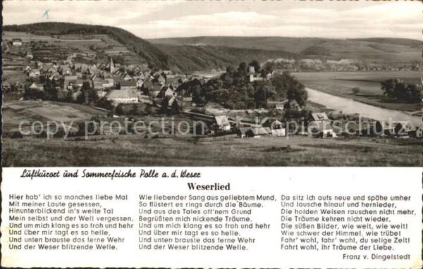 Polle Panorama Luftkurort Sommerfrische Weser