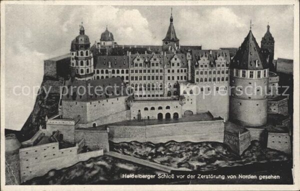 Heidelberg Neckar Schloss vor der Zerstörung