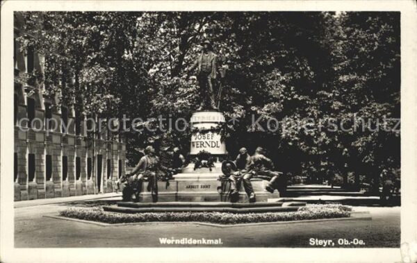 Steyr Enns Oberoesterreich Werndldenkmal Statue