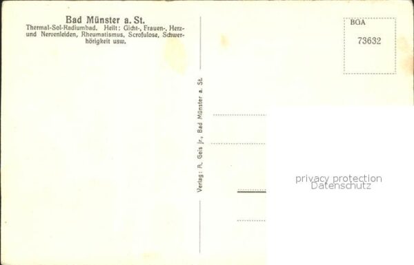 Bad Muenster Stein Ebernburg Uferpartie an der Nahe Rheingrafenstein – Bild 2
