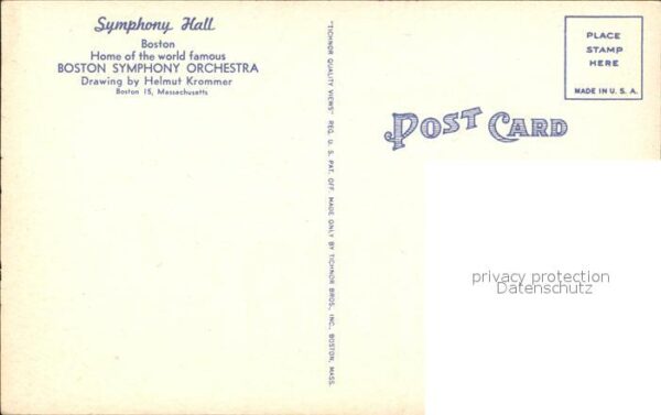Boston Massachusetts Symphony Hall Boston Symphony Orchestra – Bild 2