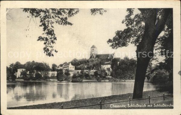 Chemnitz Schlossteich mit Schlosskirche