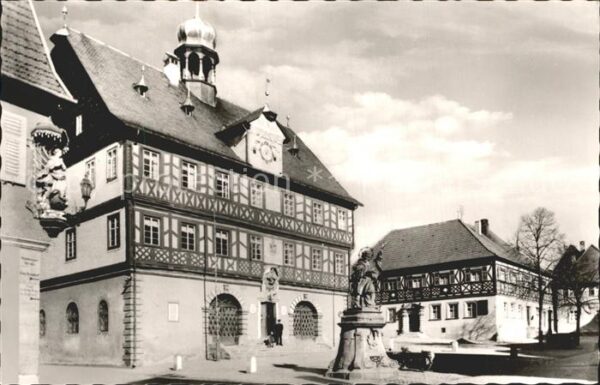 Staffelstein Marktplatz Denkmal Fachwerk
