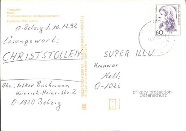 Belzig Bad Teilansicht Markt Postmeilensäule Burg – Bild 2