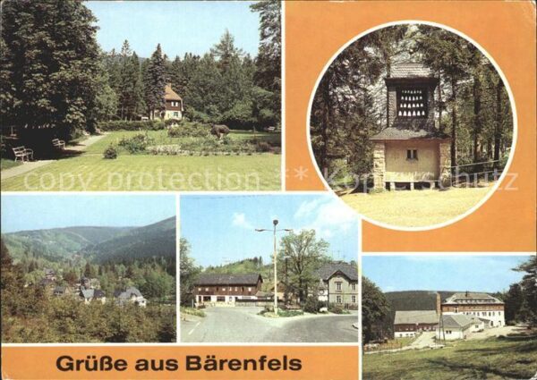 Baerenfels Erzgebirge Park Glockenspiel Meissner Porzellan Mi