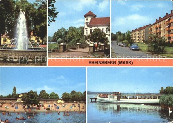 Rheinsberg Springbrunnen Schloss jetzt Sanatorium