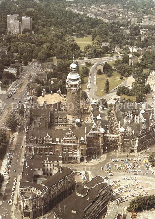 Leipzig Neues Rathaus Messestadt Fliegeraufnahm