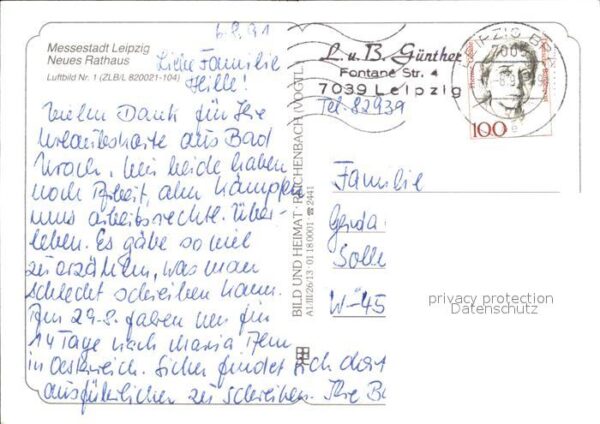 Leipzig Neues Rathaus Messestadt Fliegeraufnahm – Bild 2